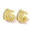 Brass Micro Pave Clear Cubic Zirconia Cuff Earrings for Women, Criss Cross Earrings, Real 18K Gold Plated, 15.5x9.5mm