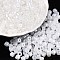 Glass Seed Beads, Ceylon, Round Hole, Cylinder, White, 4x5.5mm, Hole: 1.8mm, about 2500pcs/pound