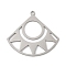 201 Stainless Steel Pendants, Laser Cut, Sun Charm, Anti-Tarnish, Stainless Steel Color, 35x38x1mm, Hole: 1.8mm