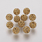 Polymer Clay Rhinestone Beads, Grade A, Round, Pave Disco Ball Beads, Light Colorado Topaz, 8x7.5mm, Hole: 1.5~1.8mm