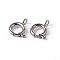 Non-Tarnish 304 Stainless Steel Smooth Surface Spring Ring Clasps, Stainless Steel Color, 11x8x2mm, Hole: 2mm