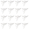 16Pcs 201 Stainless Steel Pendants, Hummingbird, Stainless Steel Color, 12.5x15x1mm, Hole: 1.4mm