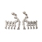 Non-Tarnish Mother's Day/Teachers' Day 201 Stainless Steel Pendants, Mother with Son & Daughter/Teacher with Students Charms, Stainless Steel Color, 26.5x25.5x1.4mm, Hole: 6.5x3.3mm