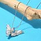 304 Stainless Steel Pendant Necklaces for Women, Angel, Stainless Steel Color, 19.88 inch(50.5cm)