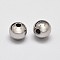 Rack Plating Brass Round Spacer Beads, Cadmium Free & Lead Free, Platinum, 3mm, Hole: 1mm