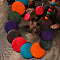 Bohemian Ethnic Style Wood Beaded Multilayer Necklaces & Dangle Earrings Sets, Flat Round, Colorful, 740mm & 44x23mm