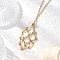 304 Stainless Steel Empty Macrame Pouch Pendant Singapore Chain Necklace Making, with Brass Slider Beads, Golden, 29.25 inch(74.3cm)