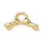 Rack Plating Brass Pave Black Cubic Zirconia Hands with Rings Links Connector Charms, with ABS Imitation Pearl, Cadmium Free & Lead Free, Long-Lasting Plated, Real 18K Gold Plated, 17x29x5.5mm, Hole: 7.5mm