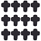 200Pcs Synthetic Turquoise Beads Strands, Dyed, Religion Cross, Black, 10x8x3mm, Hole: 1mm