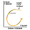 Stylish Stainless Steel Hoop Earrings for Women, Golden, 26x26mm