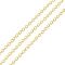 Brass Cable Chains, Long-Lasting Plated, with Spool, Cadmium Free & Lead Free, Soldered, Real 18K Gold Plated, 2.5x2x0.5mm, about 32.8 Feet(10m)/roll