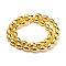 Electroplate Non-magnetic Synthetic Hematite Beads Strands, Oval, Golden Plated, 12x8~8.5mm, Hole: 1.2mm, about 34pcs/strand, 16.1 inch(41cm)