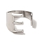 Non-Tarnish 201 Stainless Steel Finger Rings, Letter E, Inner Diameter: 18mm