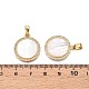 Латунные микропаве прозрачные подвески с фианитом KK-N254-191G-3