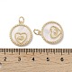 Латунные микропаве прозрачные подвески с фианитом KK-L208-64G-3