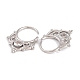 Серьги из латуни с фианитом EJEW-S219-11P-2