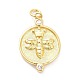 Латунные микропаве прозрачные подвески с фианитом ZIRC-L091-082G-1