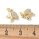 Латунные микропаве прозрачные подвески с фианитом KK-Q031-06G-3