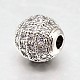 Круглые латунные микро проложить кубического циркония бусы X-ZIRC-N016-01P-10mm-2