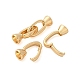 Овальные латунные раскладывающиеся застежки KK-L289-005G-02-2