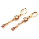 Серьги с подвесками из золотой латуни EJEW-B037-03G-01-1