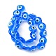 Плоские круглые глаза Lampwork зло шарик нити LAMP-R118-05-3