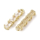 Латунные микропаве прозрачные подвески с фианитом KK-L212-12G-2