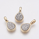 Естественно druzy агат подвески KK-G343-13-2
