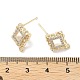 Латунные серьги-гвоздики из циркония KK-E107-16G-3
