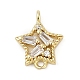 Латунные прозрачные подвески из кубического циркония KK-Z094-03G-02-1