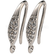 Латунные крючки для серьги из чистого циркония KK-R149-21P