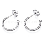 Серьги-гвоздики из хирургической нержавеющей стали 316 EJEW-N097-077P