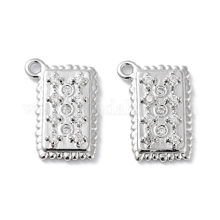 Латунные микропаве прозрачные кубические циркониевые подвески KK-F871-37P-1