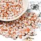 Baking Paint Glass Seed Beads, Round Hole, Teardrop, Dark Orange, 5~5.5x4~5x3~3.5mm, Hole: 1.2mm, about 2500pcs/pound