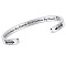 Inspirational 304 Stainless Steel Cuff Bangles, Words, Stainless Steel Color, 6-1/4x1/4 inch(16x0.6cm)