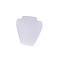 Flocked Cloth with Paperboard Jewelry Display Stands, Necklace Bust Display Stands for Necklaces, Earrings, White, 6x19x21.1cm