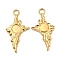 304 Stainless Steel Pendant Cabochon Settings, Sun, Real 18K Gold Plated, Tray: 5mm, 28x15x2mm, Hole: 3mm