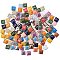PH PandaHall 250g Square Ceramic Mosaic Tiles Pieces Chips Vases Picture Frames Flowerpots Mosaic Pieces for DIY Crafts Home Decoration Arts