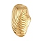 Ocean 304 Stainless Steel Pendants, Golden, Shell Shape, 43.5x24x6mm, Hole: 6mm