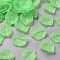 Transparent Frosted Acrylic Pendants, Petaline, Light Green, 19.5x16.5x4mm, Hole: 1.5mm