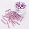 Glass Bugle Beads, Opaque Colours Seep, Round Hole, Colorful, 20x2.5mm, Hole: 1mm, about 1950pcs/pound