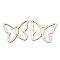 Unfinished Natural Poplar Wood Connector Charms, Laser Cut Wood Shapes, Hollow Butterfly Links, Antique White, 65x80x2.5mm, Hole: 2mm