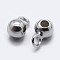 Anti-Tarnish Rhodium Plated 925 Sterling Silver Tube Bails, Loop Bails, Platinum, 7x3.5x4mm, Hole: 1.5mm
