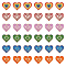 SUPERFINDINGS 36Pcs 6 ColorsAlloy Enamel Heart Charms Love Shaped Charm Mini Heart Pendants Enamel Dangle Pendants for Jewelry Necklace Earring Making, Hole:1.8mm