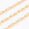 Ion Plating(IP) 304 Stainless Steel Mariner Link Chains, Unwelded, with Spool, Golden, 1.5mm, Links: 4x1.5x0.3mm, about 32.8 Feet(10m)/roll