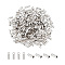 UNICRAFTALE 200Pcs Cord Ends Tiny 2mm Inner Round End Caps Column Cord Endings Platinum Cord End Hats Metal Leather Cord Bracelets End Hats for Jewelry Making Supplies