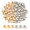 60Pcs 2 Colors Brass Crimp Beads, Long-Lasting Plated, Column, Mixed Color, 4.5x3.5x2.5mm, Hole: 0.9mm, 30pcs/color