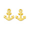 Rack Plating Alloy Charms, Cadmium Free & Lead Free & Nickle Free, Anchor Charms, Matte Gold Color, 13.5x10.5x2mm, Hole: 1.8mm