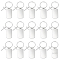 201 Stainless Steel Keychaim, with Iron Findings, Cross, Stainless Steel Color, 7.3cm, 30pcs/set