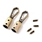 Zinc Alloy DIY Bags Clasps,  with Screw, for Webbing, Strapping Bags Accessories, Antique Bronze, 4.55x1.25x1.25cm, Inner Diameter: 0.85cm